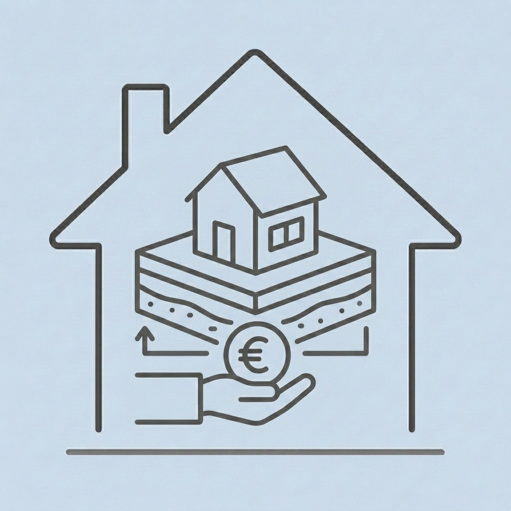 Nießbrauch bei Immobilien – Darstellung eines im Grundbuch eingetragenen Nießbrauchrechts und der damit verbundenen Nutzungsrechte an einer Immobilie.
